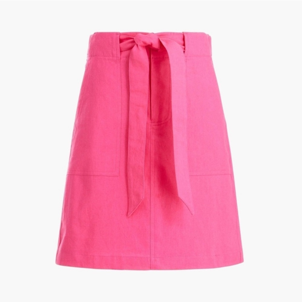 NWT J. Crew Linen-cotton utility skirt